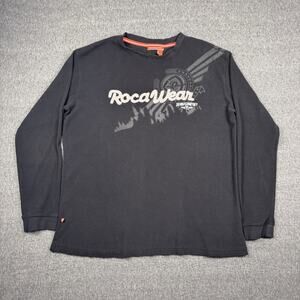 Vintage Rocawear Thermal Shirt Men’s 2XL Brown Embroidered Long Sleeve‎ Y2K